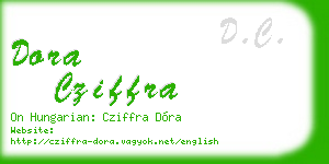dora cziffra business card